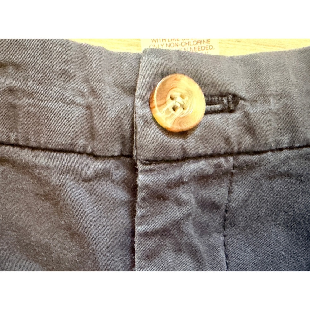 Faded Glory Navy Blue Chino Shorts Womens Size 8 Cotton Blend Stretch Casual - Picture 2 of 5